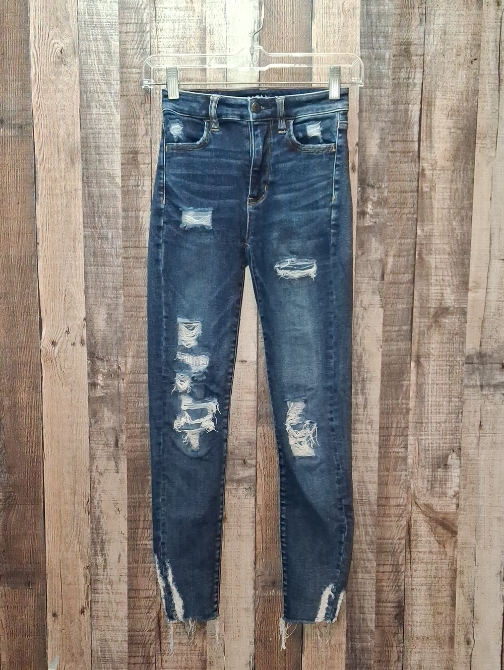 Women's American Eagle Super Hi-rise Jegging Jeans Size 00 Short 0 Skinny